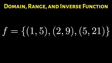 Find the Domain, Range, and Inverse of a Function Given as a Set of Ordered Pairs