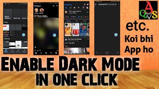 How to Enable 🌚 Dark Mode for All Apps with One click?  #short #android
