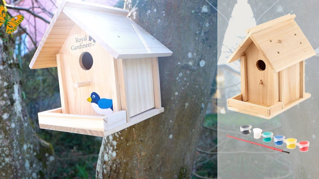 Cabane à oiseaux en bois