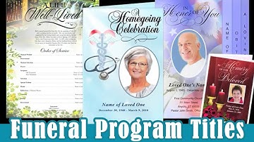 Funeral Program Title - Insert an Elegant Title & Recolor MAC Word