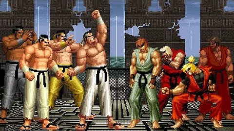 [KOF Mugen] Memorial | Goro Daimon vs Ken Masters [ 4vs4 ]