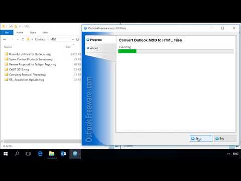 Convert Outlook Messages from MSG Format to HTML Files