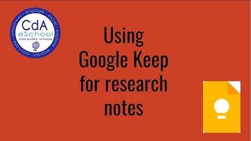 Using Google Keep for research notes