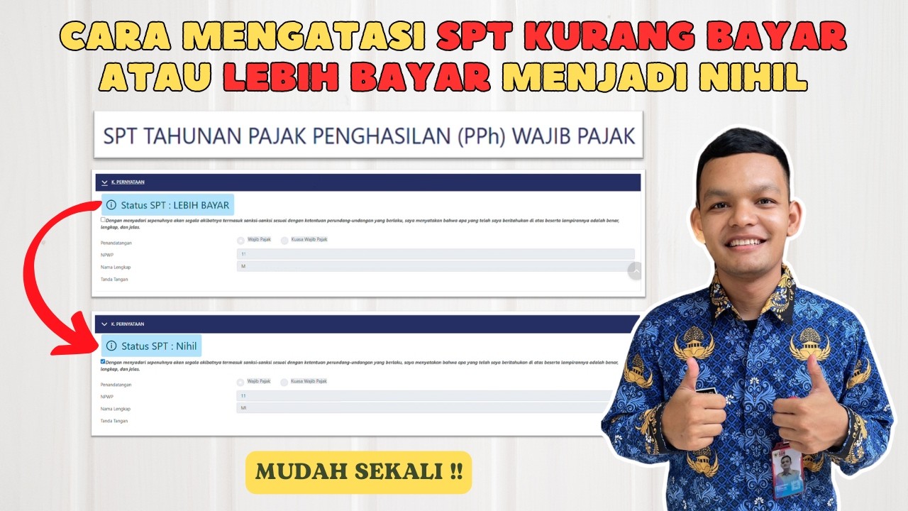Cara Mengatasi SPT Kurang Bayar Atau Lebih Bayar Menjadi Nihil