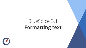 BlueSpice 3.1 - Formatting text