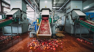 How Pomegranate Juice Is Made In Advanced Technology Machine In Factory