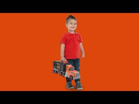 Ігровий набір Smoby Toys Black+Decker Вантажівка з інструментами, кейсом, краном і аксесуарами (360175), видео 1