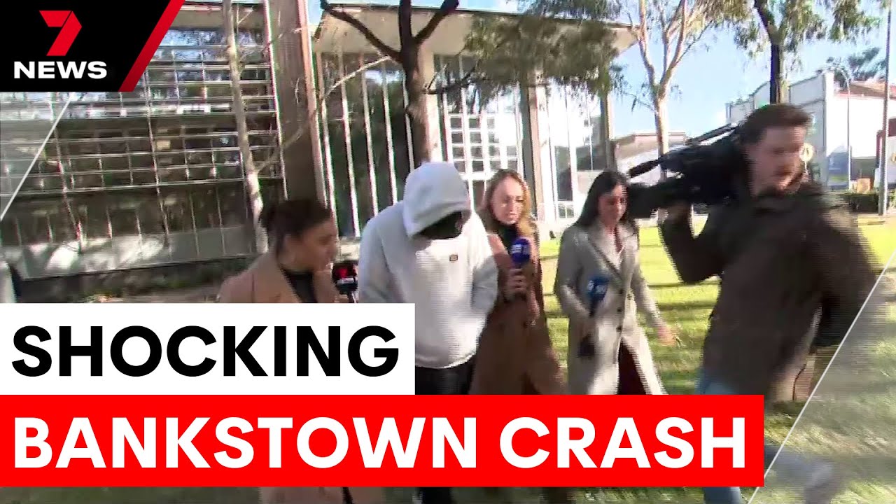 Car crashes into food delivery rider in Bankstown | 7NEWS