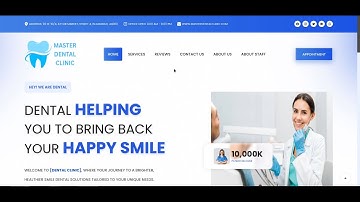 Responsive Dental Clinic Landing Page | HTML, CSS, JS Showcase