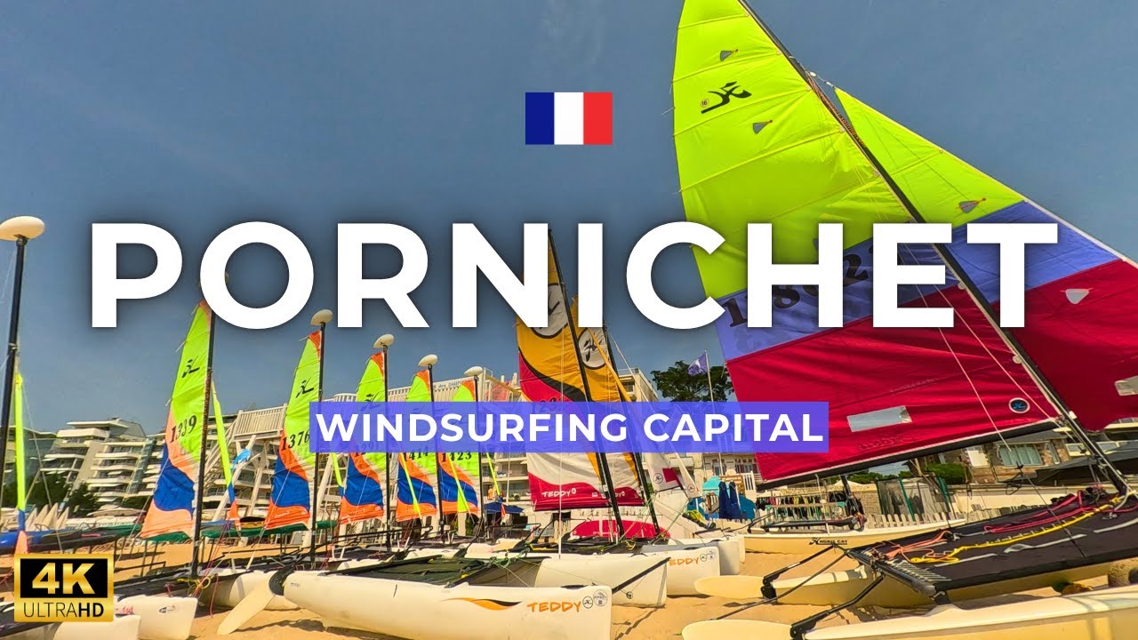 Pornichet 4K Walking Tour: Welcome to the Windsurfing Capital! | France 🇫🇷