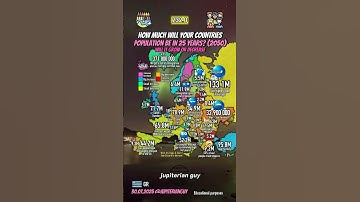 How much will Europes population be in 2050?👨‍👩‍👧‍👦 #map #shorts #geography #mapping