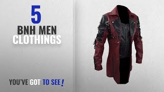 Top 10 Bnh Men Clothings Winter 2018 Bnh Mens Red Goth Matrix Trench Coat Steampunk Gothic -