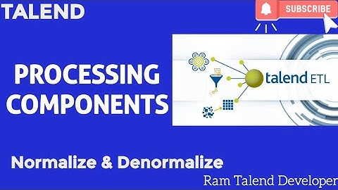 Talend -Data Integration | tNormalize | tDenormalize| Processing Components|