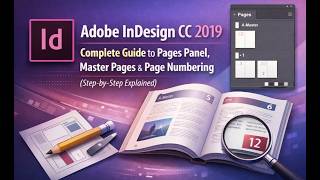 03 Learn Indesign CC 2019 - Create/Edit Master Pages, Add Page Numbers, Add delete move pages