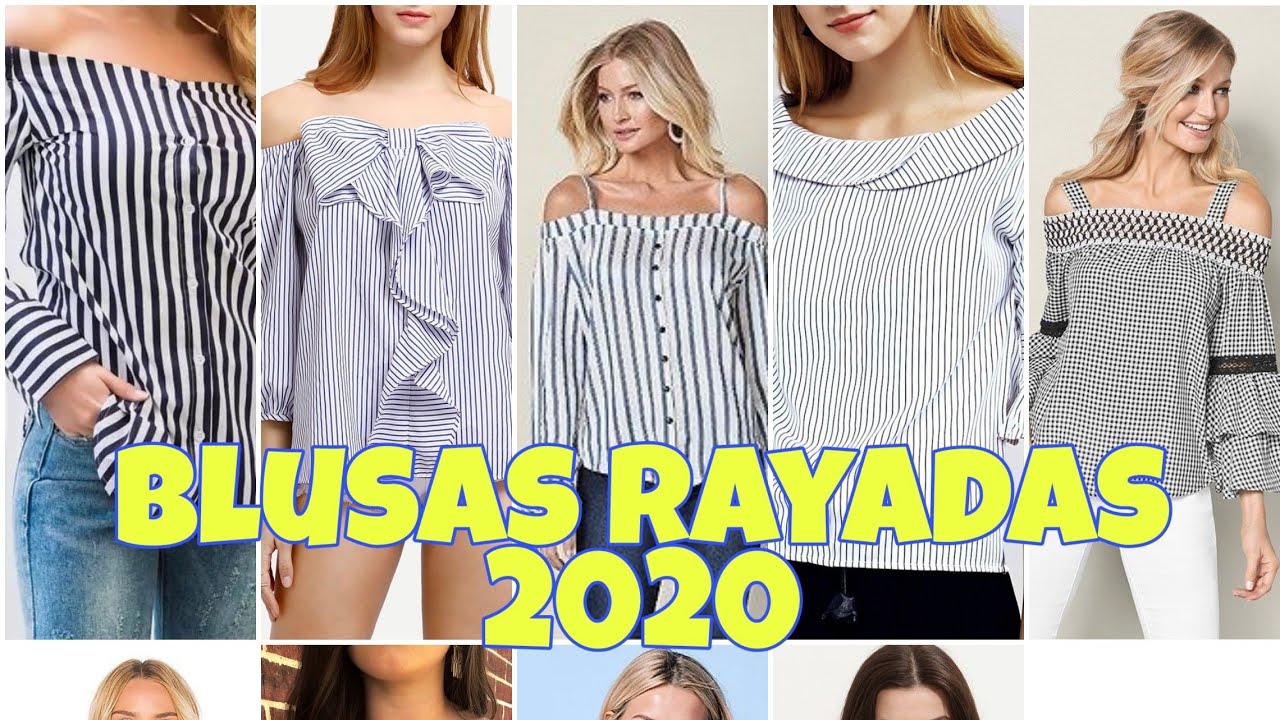 blusas rayadas de moda blusa rayada de colores/blusa rayada azul con blanco/BLUSAS 2020 YouTube