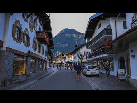 Oberstdorf - tour of the market in the evening 4k