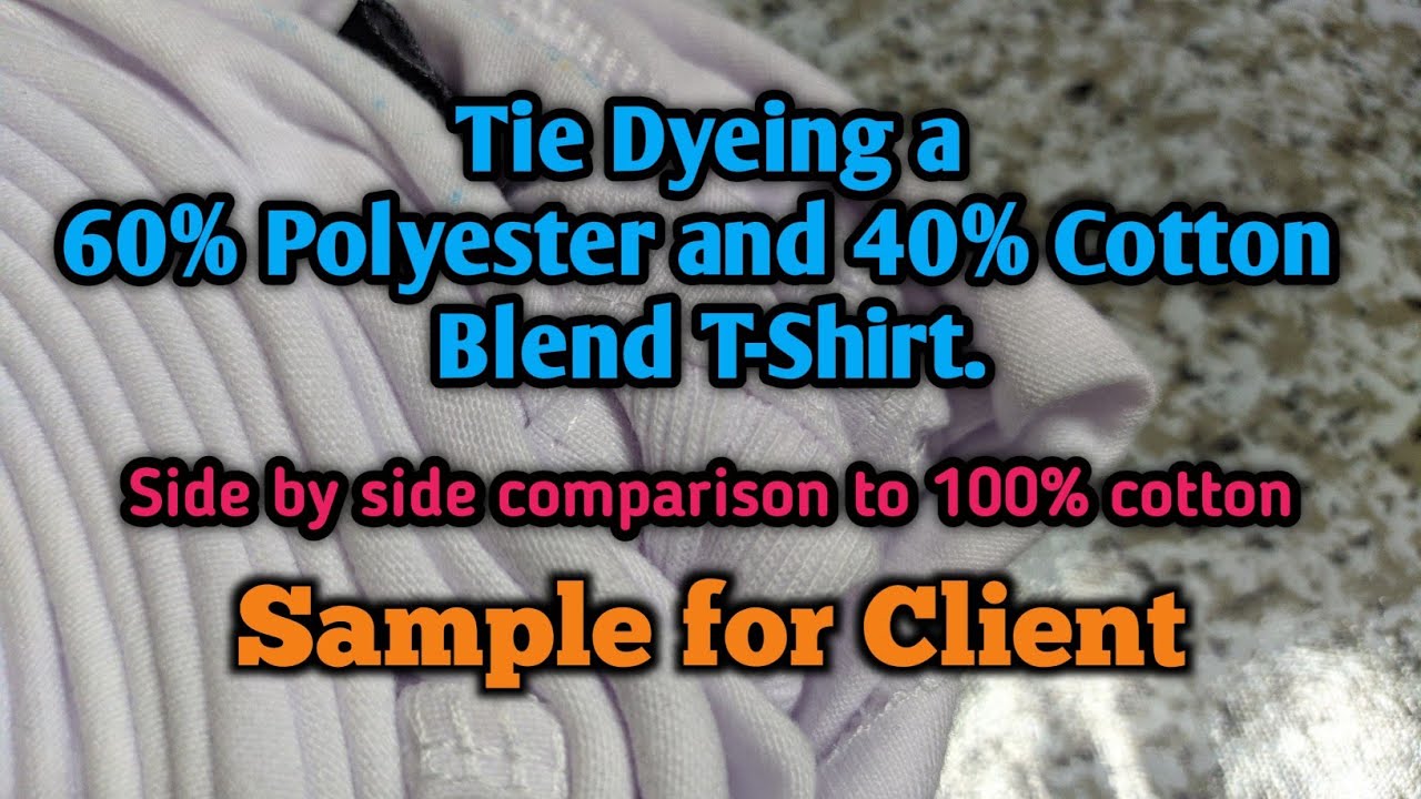 60/40 POLYESTER AND 100% COTTON tie dye comparison by meo faustino