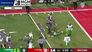 No. 23 Utah shocks No. 3 Oregon 38-7 to punch ticket to Pac-12 Championship Game