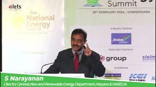 S Narayanan, Director General, New and Renewable Energy Department, Haryana & HAREDA