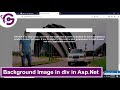 How to add background image in div in aspnet with norepeat