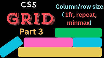 CSS Grid - part 3 - 1fr, repeat, minmax
