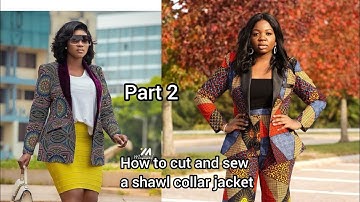 how to cut and sew a shawl collar jacket part 2