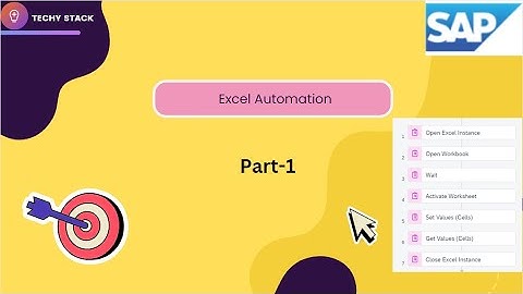 Excel Automation | Part 1| SAP Automation | 2024