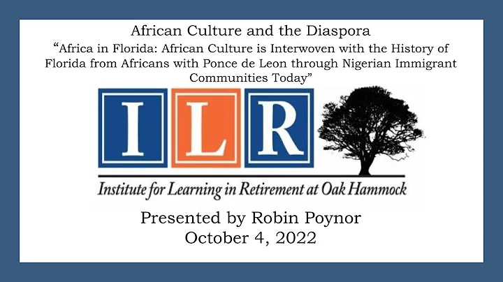African Culture October 4, 2022 Robin Poynor