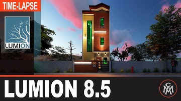 LUMION 8.5 RENDERING TUTORIAL #8 - Narrow 3 Storey House