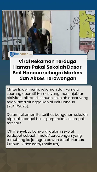 Terungkap! Sekolah Dasar Beit Hanoun Diduga Jadi Markas dan Akses Terowongan Hamas