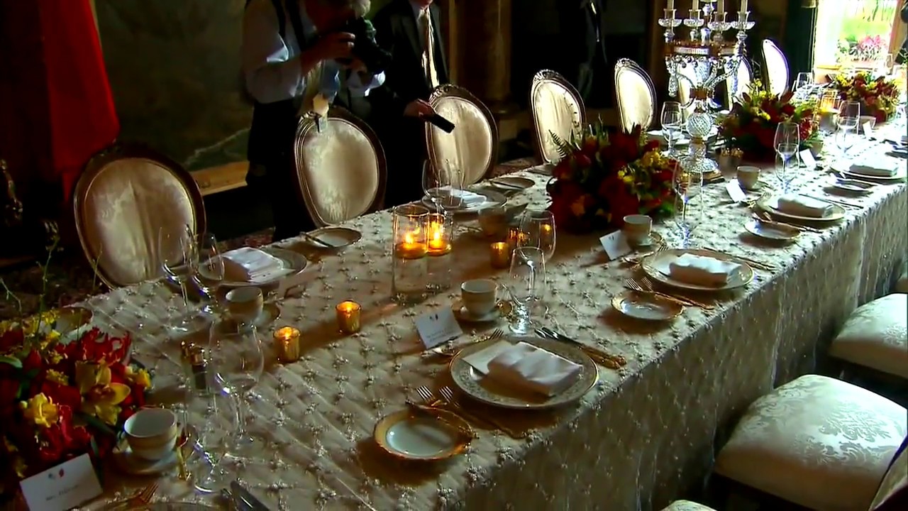 Mar A Lago Gilded Dining Room Set Table