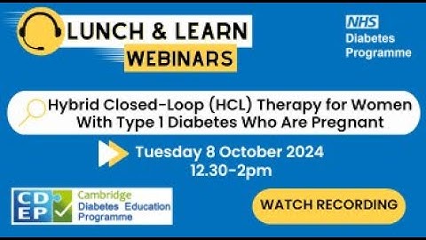 Hybrid Closed-Loop (HCL) Therapy for People with Type 1 Diabetes who are Pregnant - NHS England