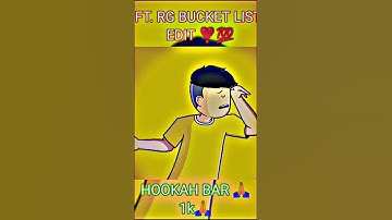HOOKAH BAR - FT. RG BUCKET LIST EDIT ❣️💯 #shorts #viral