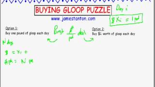 Buying Gloop Puzzle (Tanton Mathematics)