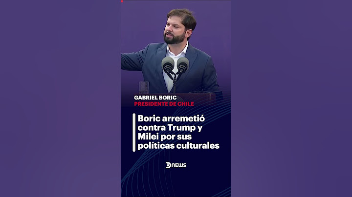 🇨🇱 Boric, polémico contra Trump y Milei
