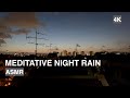 [4k] ASMR - night rain in Singapore.View from my window