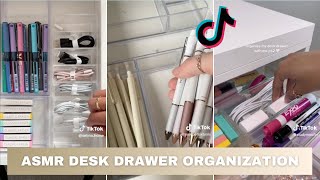 ASMR Desk Drawer Organization 🖊️ (TikTok Compilation)