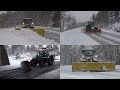 4K| Volvo L90H, Fendt 724 & 720 Snow Clearing