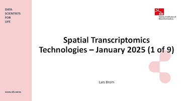 Spatial Transcriptomics Technologies - January 2025 (1 of 9)