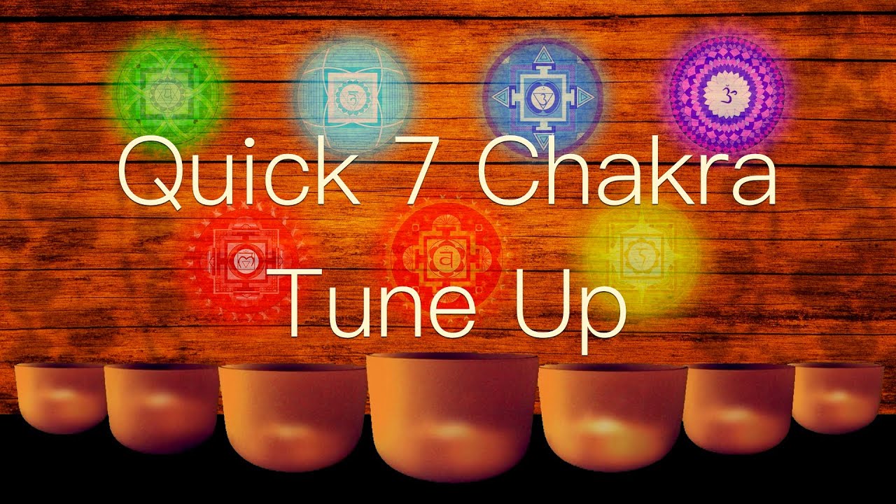 Quick 7 Chakras Tune Up   Crystal Singing Bowls   All Chakra Powerful 432Hz based Meditation