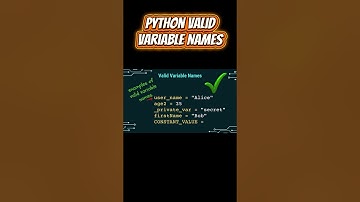 Python Valid Variable Names Explained in 1 Minute