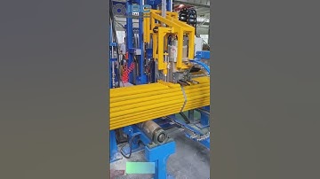 Automatic Pipe Stacking and Strapping Machine | Sale! Sale! #machine #steelmanufacturing