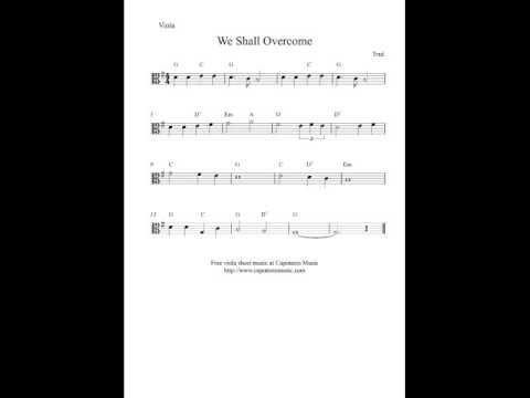 free viola sheet music we shall overcome youtube we shall overcome sheet music