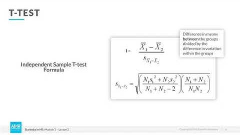 Statistics   Module 3 Lesson 2   T Test