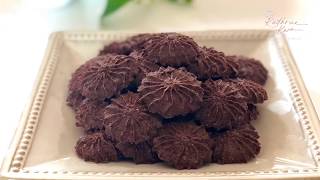 Chocolate Chrysanthemum Cookies 巧克力菊花酥