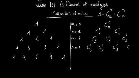 Lien entre triangle de pascal et combinaisons simples