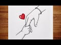 Mother’s Day Special Drawing 💖 Baby Holding Mother’s Hand | Easy Pencil Sketch Tutorial