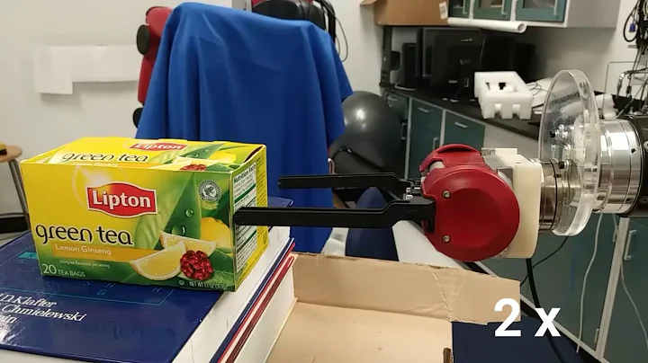 Grasping rectangular object using tactile interactive perception - successful case 3