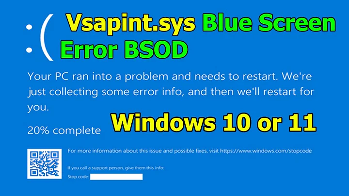 6 Way to Fix Vsapint.sys Blue Screen Error BSOD in Windows 10 or 11