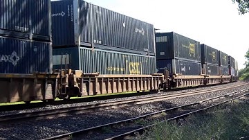 CSX Double Stack Train Eastbound 60 FPS HD